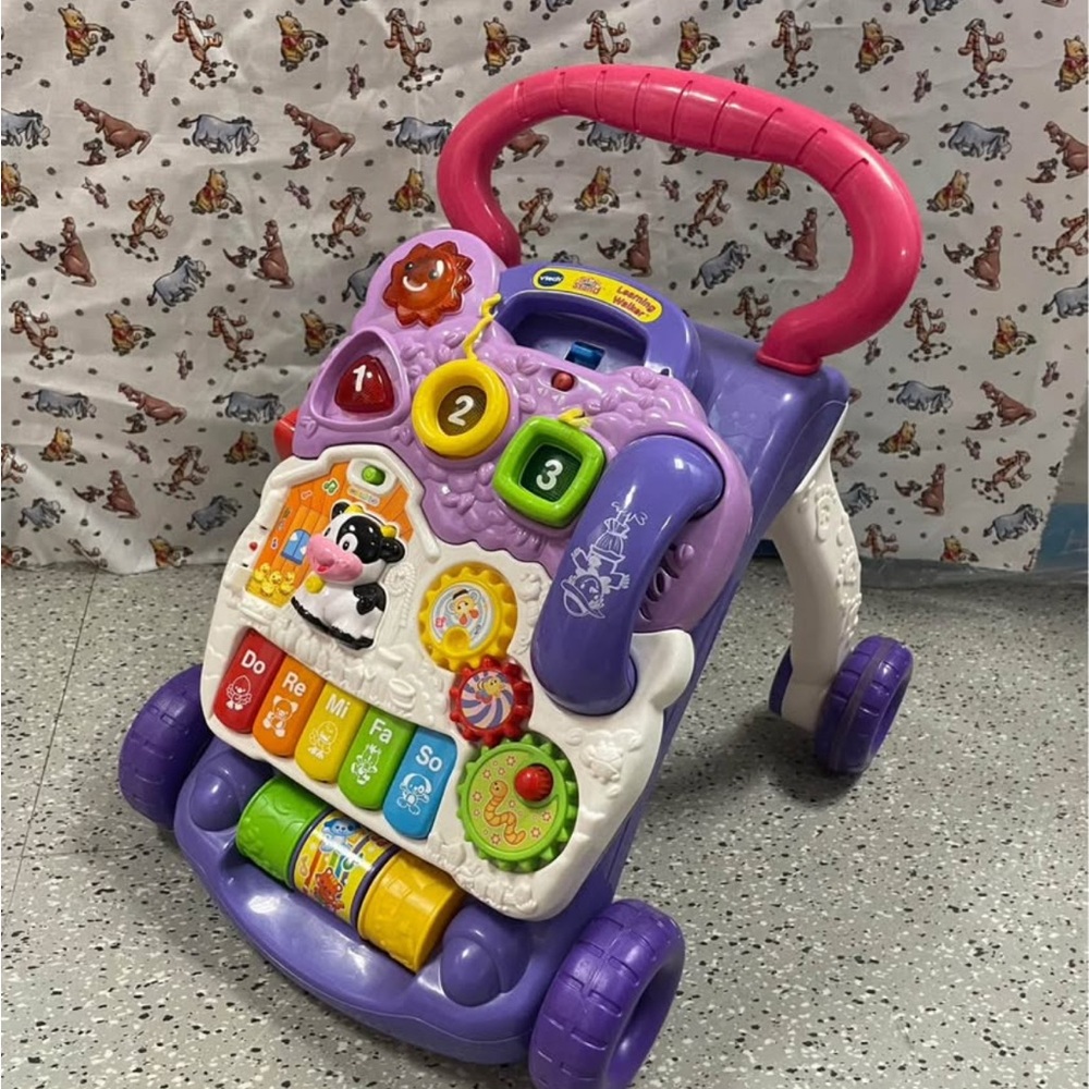 Interactive Purple and Pink Baby Walker